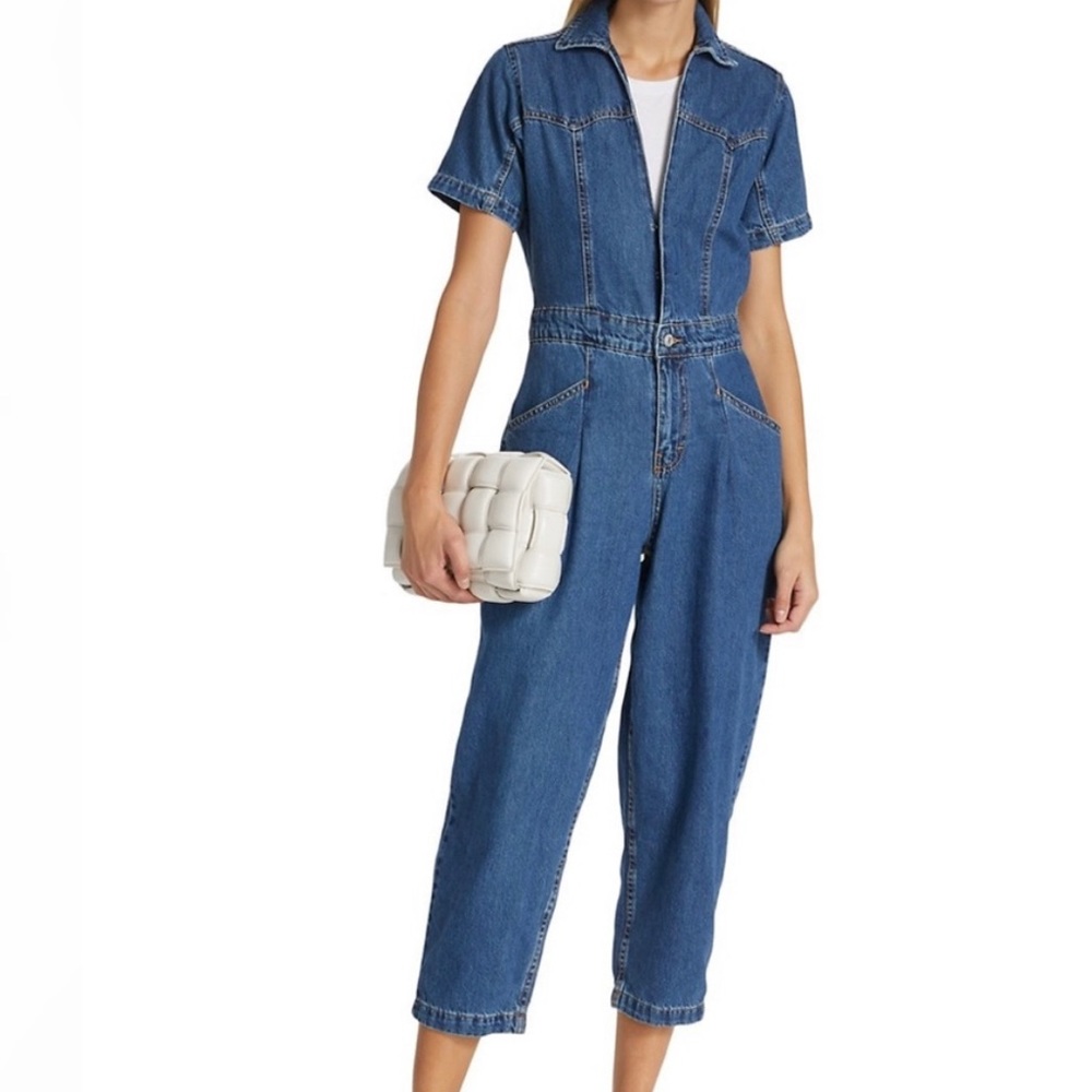 Free People Marla Denim Jumpsuit NWOT